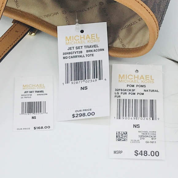 3PCS Michael Kors MD Carryall Tote Wallet Charms - Picture 8 of 8